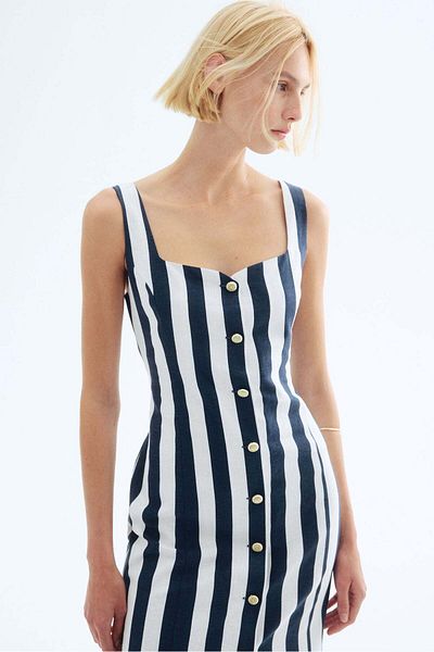 H&M Linen-blend Midi Dress