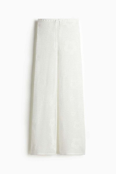 H&M Pointelle-knit Drawstring Trousers