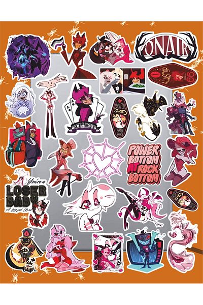 hediyenebak Hazbin Hotel V3 Sticker Set |   Laptop Agenda Pc Tablet Phone Notebook Sticker Bullet Journal
