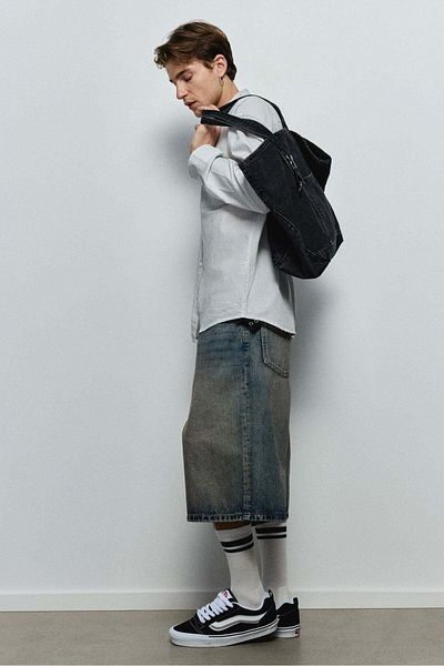 H&M Oversized Fit Seersucker Shirt