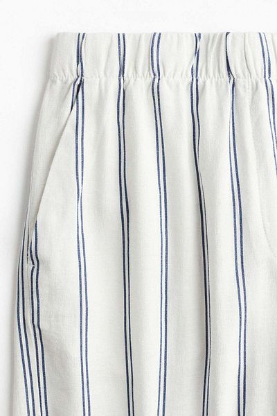 H&M Wide linen-blend trousers