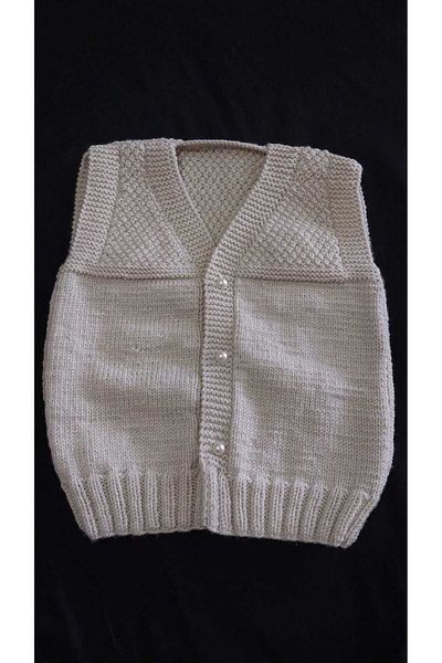 Papatyam Hand Knitted Baby Vest Handcrafted Baby Kids Knitted Vest//Knitted with Nako Yarn