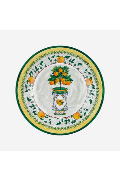CHIARA ALESSI Carpe Diem Green Melamine Breakfast Plate 21.5 cm