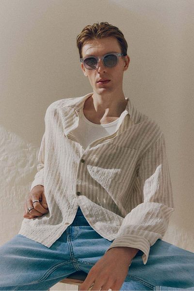 H&M Regular Fit Linen-blend shirt