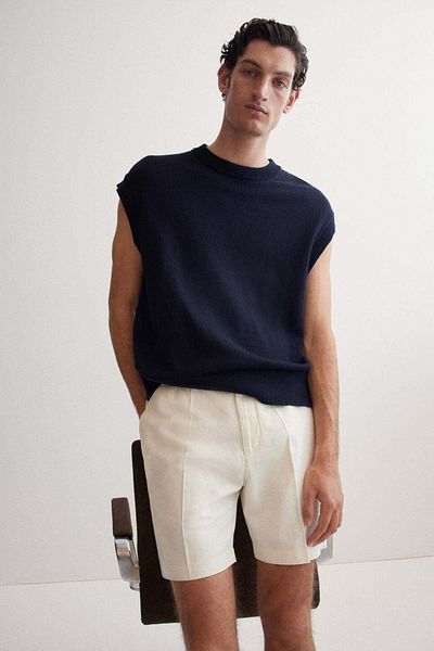 H&M Regular Fit Linen-blend Shorts