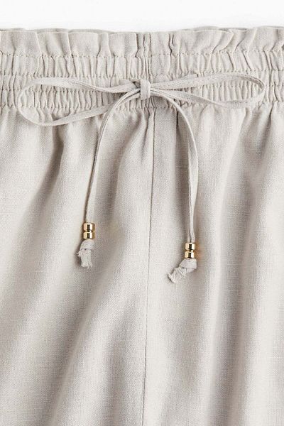 H&M Linen-blend drawstring shorts