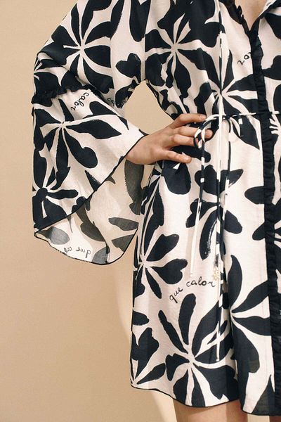 H&M Trumpet-sleeved Tunic Dress