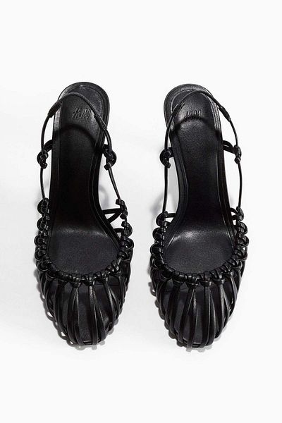 H&M Knotted heeled slingbacks