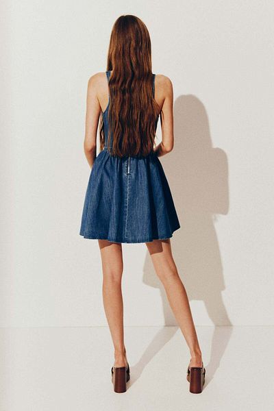 H&M Flared-skirt denim dress