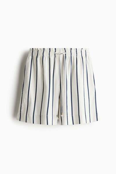 H&M Linen-blend drawstring shorts