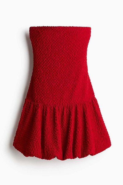 H&M Bubble-hem bandeau dress
