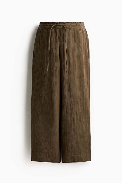 H&M MAMA Wide muslin trousers
