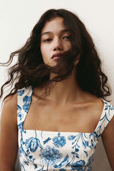 H&M فستان مع فيونكة من الخلف