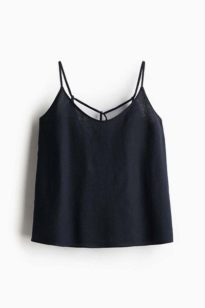 H&M Linen-blend Strappy Top