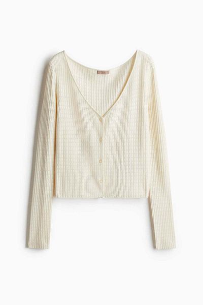 H&M Pointelle-knit cardigan