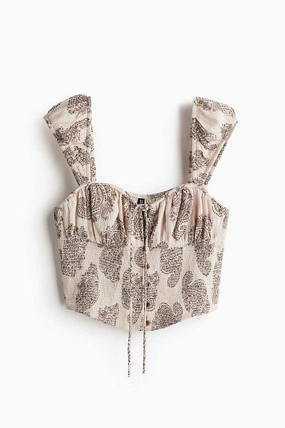 H&M Gathered corset top