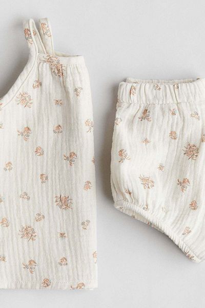 H&M 2-piece cotton muslin set