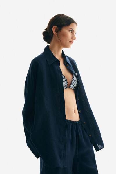 H&M Wide linen trousers