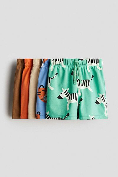 H&M مجموعة من 5 شورتات سهلة الارتداء