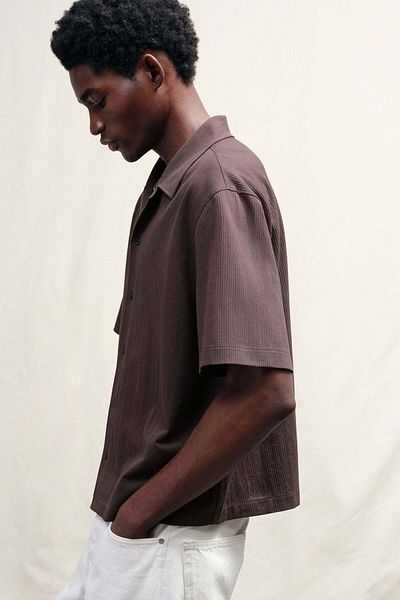 H&M Loose Fit Jersey Resort Shirt
