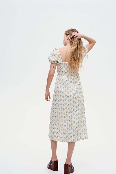 H&M Puff-sleeved cotton dress