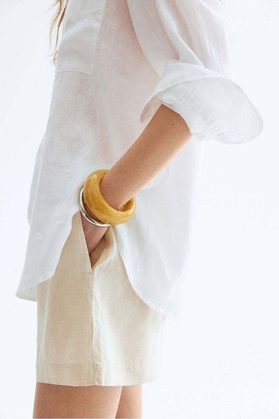 H&M Linen drawstring shorts