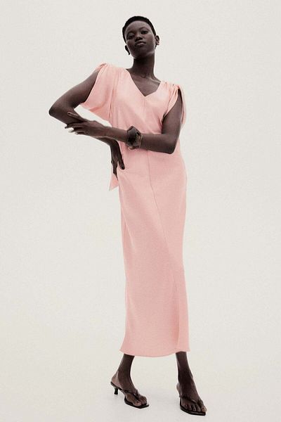 H&M Tie-back satin dress