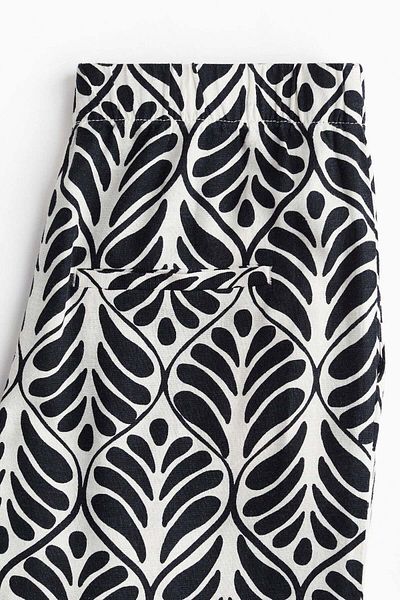 H&M Wide Linen-blend Trousers