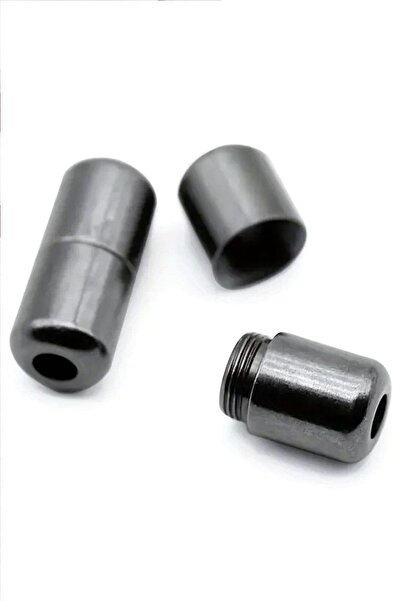 hapshoe Adjustable 1 Pair Dark Gray Screw Capsule End 6 mm Rubber Practical Laces