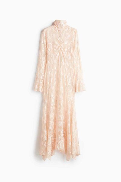 H&M Turtleneck lace maxi dress