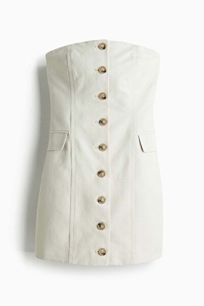 H&M Button-front bandeau dress