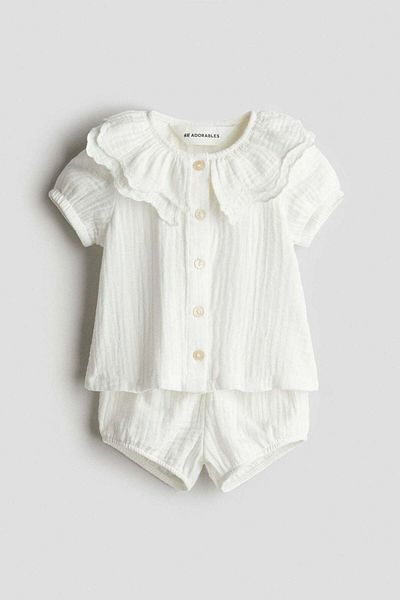 H&M 2-piece cotton muslin set