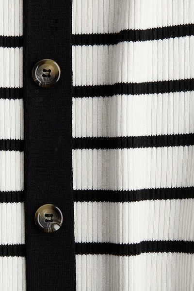 H&M Button-front rib-knit dress