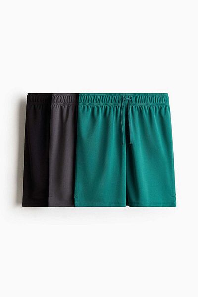 H&M مجموعة من 3 شورتات رياضية شبكية DryMove™