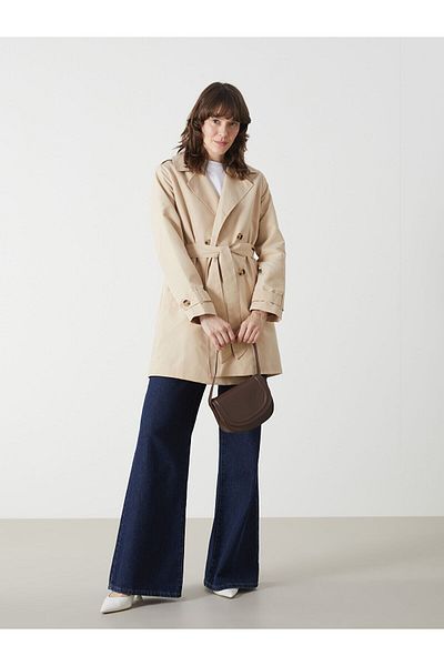 LC Waikiki Jacket Collar Women's Trench Coat