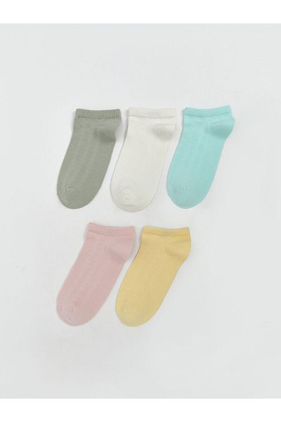 LC Waikiki Women's Plain Booties Socks 5-Pack