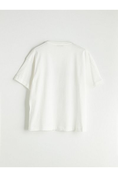 LC Waikiki Crew Neck Printed Oversize Women's T-Shirt