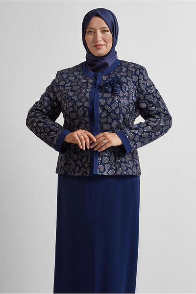 Alvina Broch Detailed Dress Suit 30446