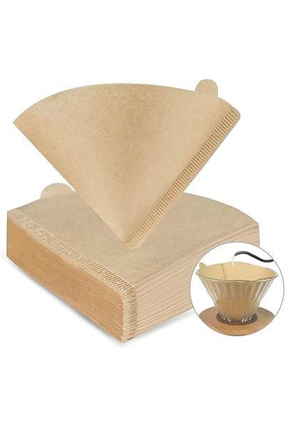 Other 100 Pcs Coffee Filter Paper, Natural Unbleached Cone Shape For Pouring And Dripping