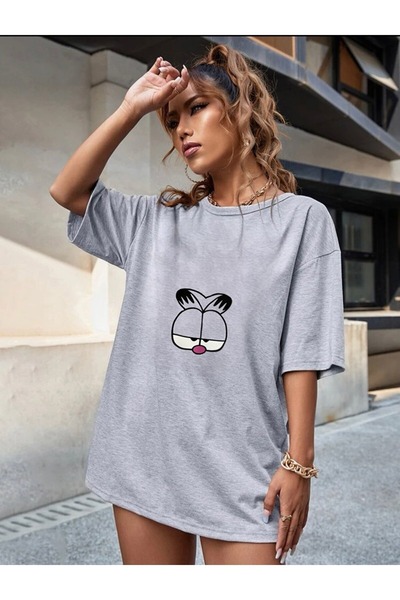 NOFLEN Μπλουζάκι Garfield Printed Oversize Casual Boyfirend