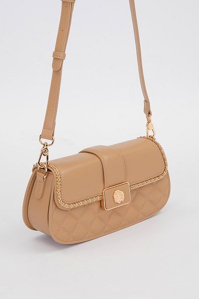 Levidor Khaki Buckle Detail Shoulder Bag