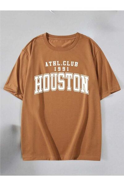 NOFLEN Houston Printed Women Oversize Salas T-shirt Boyfriend