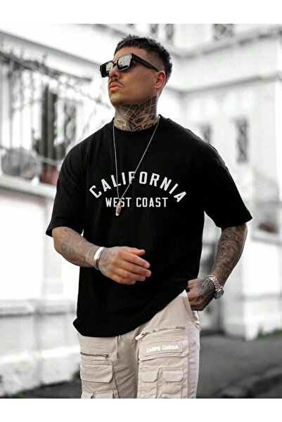 my feminen تي شيرت رجالي كبير الحجم مطبوع من كاليفورنيا كاجوال Boyfirend