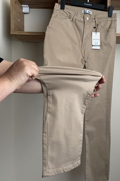 İstangül Butik Large Size Full Lycra Pipe Leg Jean