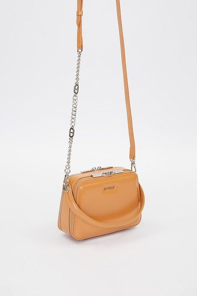 Levidor Brown Square Bombe Look Shoulder Bag
