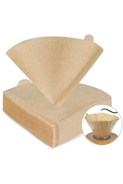 Other 100 Pcs Coffee Filter Paper, Natural Unbleached Cone Shape For Pouring And Dripping