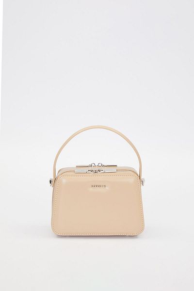 Levidor Khaki Square Bombe Look Shoulder Bag