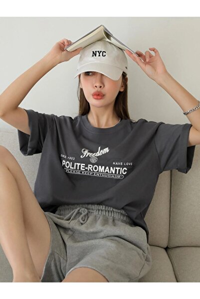 NOFLEN Smoked Oversize T-shirt Polite Printed