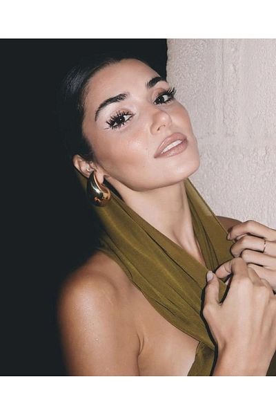 Only Vogue 2 ani garanție Cercei supradimensionați de culoare aurie Hande Erçel Tear Drop