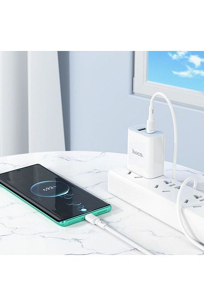 REDz Accessories Hoco Cable From Usb Type-c To Usb Type-c, Pd 3a 60w, X83, 1m, White